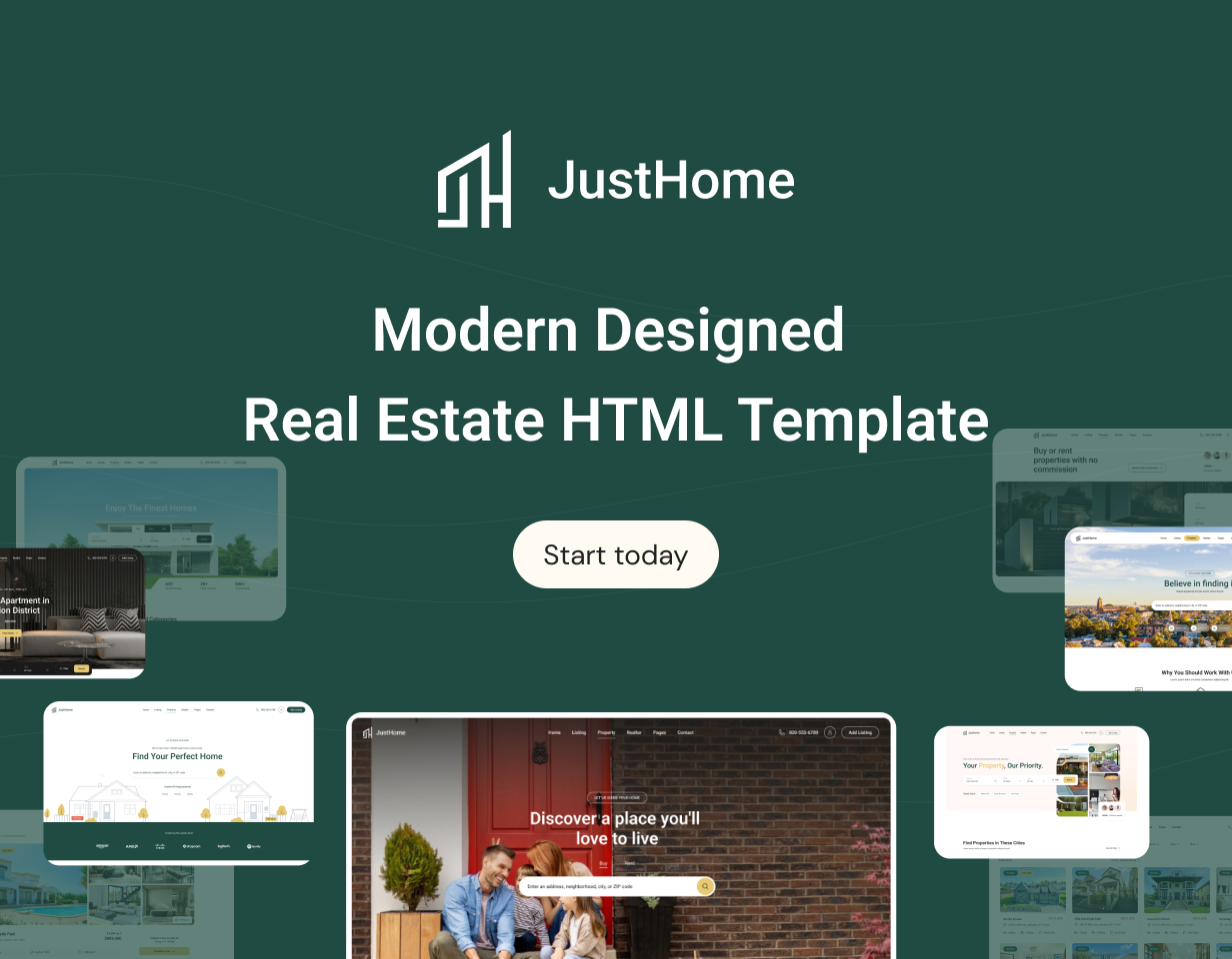 JustHome - Real Estate HTML Template - 1