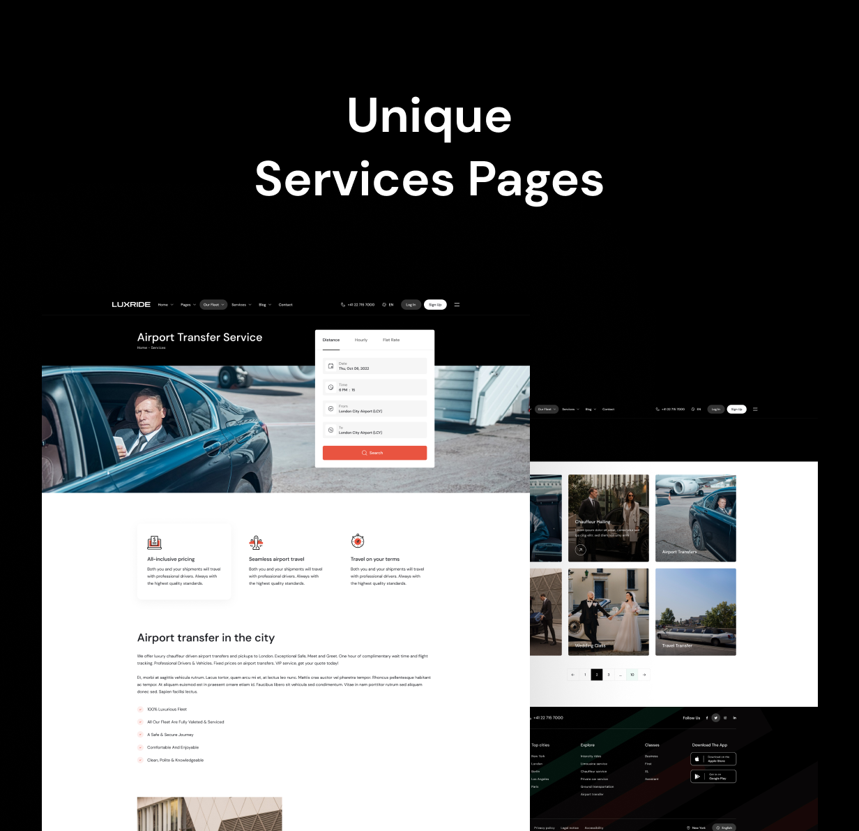 Luxride - Chauffeur Limousine Transport and Car Hire HTML Template - 4