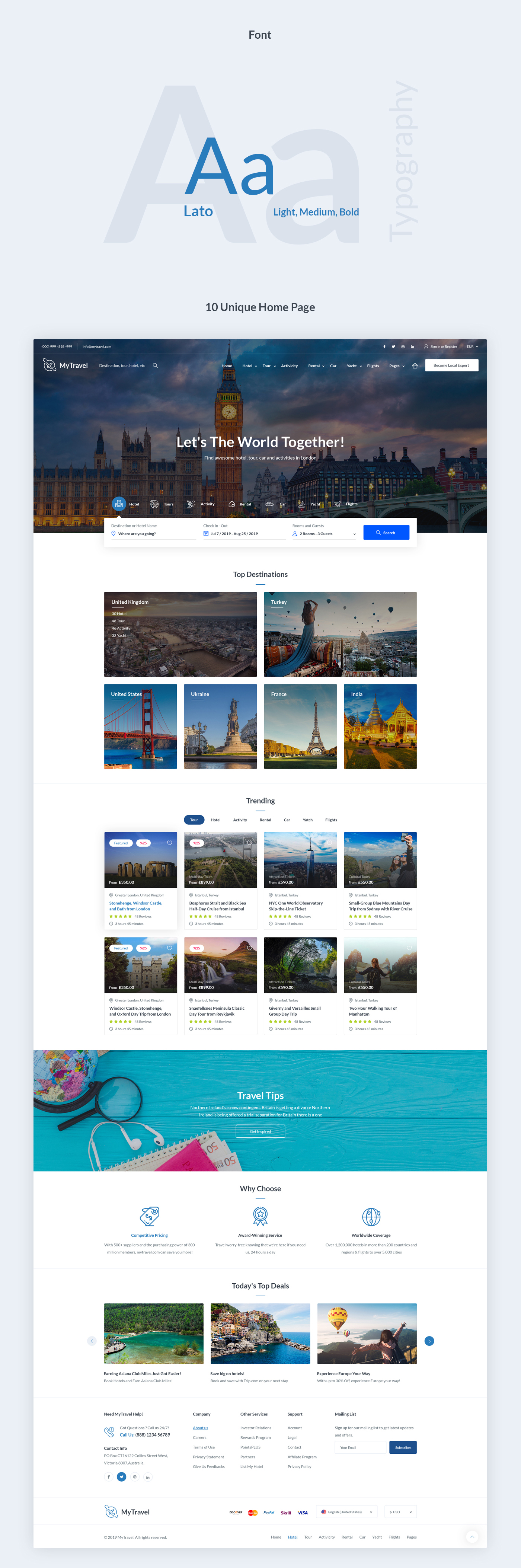 MyTravel Booking Agency PSD Template - 3