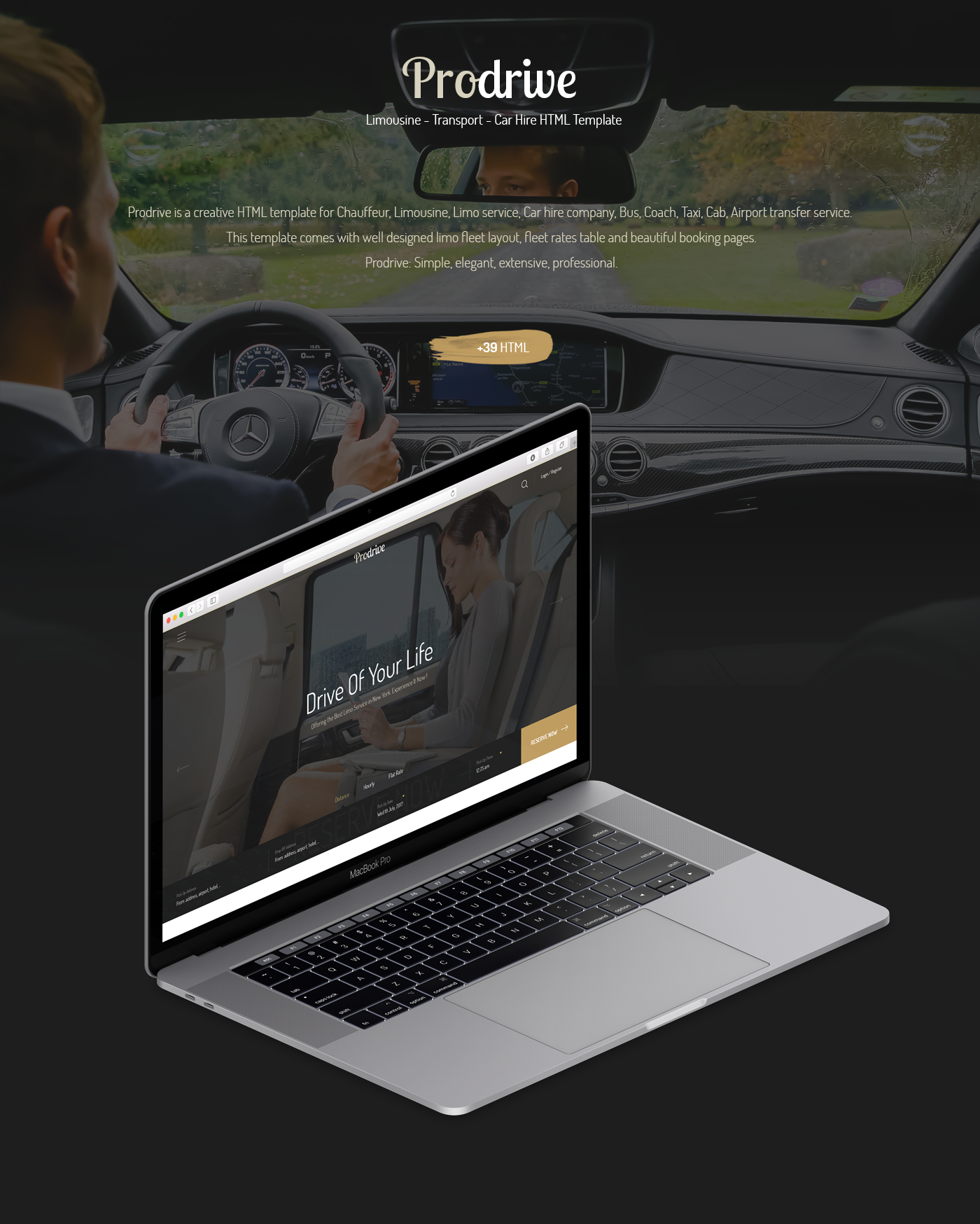 Prodrive - Chauffeur, Limousine, Transport and Car Hire HTML Template - 1